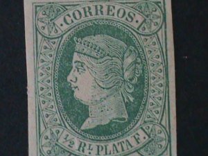 ​CUBA-1864- SC#18-QUEEN ISABELLA II- IMPERF MLH VF-160-YEARS OLD RARE-LAST ONE