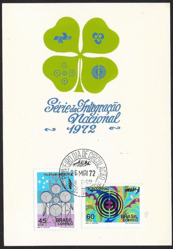 BRAZIL (22) FDC Presentation Cards c1960/1970s