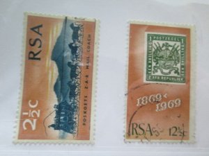 South Africa #357-8 used set  2023 SCV = $2.75