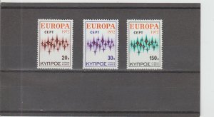 Cyprus  Scott#  380-382  MH  (1972 Europa)