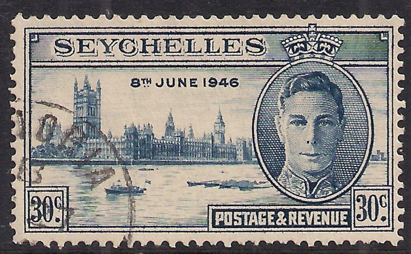 Seychelles 1946 KGV1 30ct Victory used SG 151 ( 196 ) 