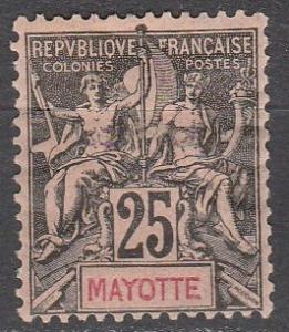 Mayotte #10  Unused CV $14.50  (A13540)