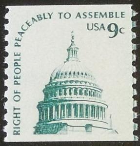 1976 9c coil Dome over Capitol Scott 1616 Mint NH