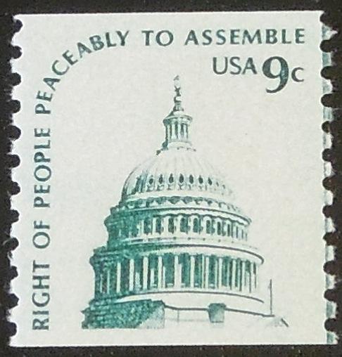 1976 9c coil Dome over Capitol Scott 1616 Mint NH
