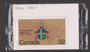 CANADA  2 Sealed Canada Post Postcards Commemorating 1984 Papal Visit To Canada