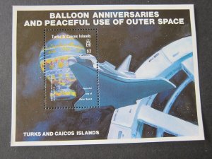 Turks & Caicos Islands 1983 Sc 577 space set MNH