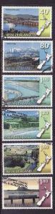 New Zealand-Sc#1446-51-used set-Scenic Trains-1997-