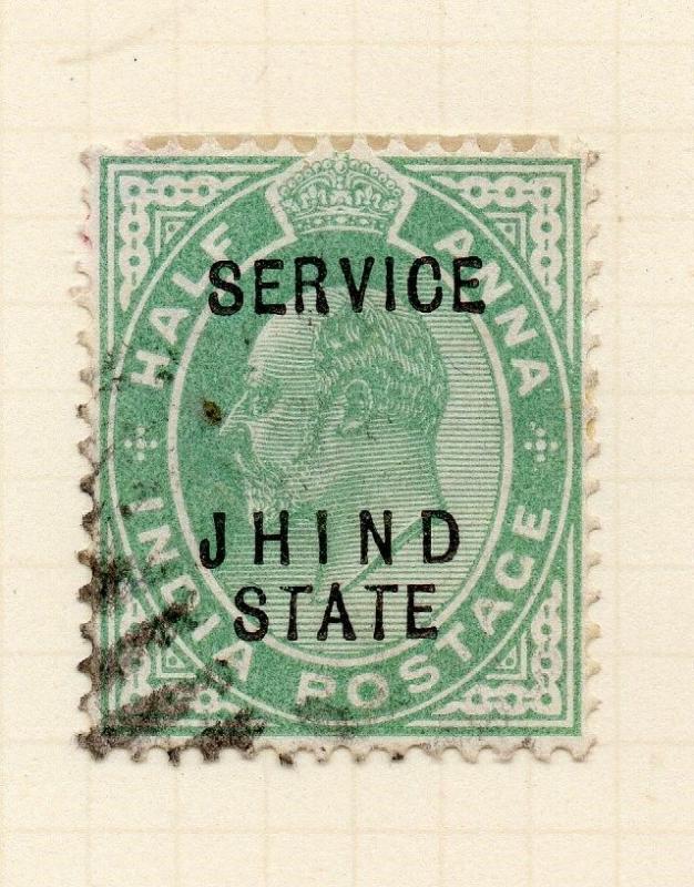 India Jhind 1907 Early Issue Fine Used 1/2a. Optd 272800