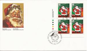 1991 Canada FDC Sc 1339 - Christmas Personages - Santa Claus - PB LL