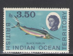 BIOT 1968 Black Marlin 3.50r Scott # 31 MNH