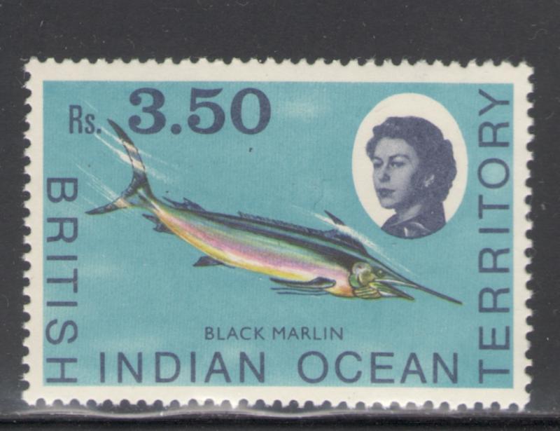 BIOT 1968 Black Marlin 3.50r Scott # 31 MNH