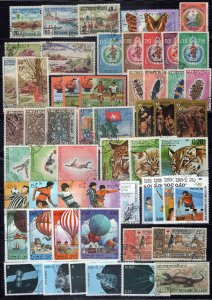 Laos Collection Used/CTO Space Cats Insects Sports ZAYIX 0324M0085