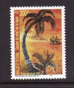 Wallis & Futuna-Sc#C196-unused NH Airmail set-Sundown over Lagoon-1997-