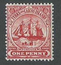 Turks and Caicos  Islands gum has a light tone mnh S.C. 11