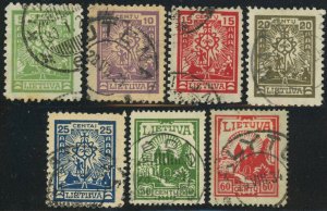 Lithuania #165-170 Architectural Views Postage Stamps Europe 1923 Used