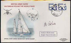 Brazil 1974 British Army Round the World Yacht race cover...