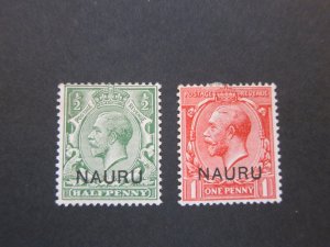 Nauru set 1916 Sc 1-2 MH
