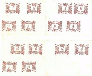 GB MACHINE CANCELS *Proof Meter Impressions*{14} 1960 FOUR Cards {samwells}Ap392