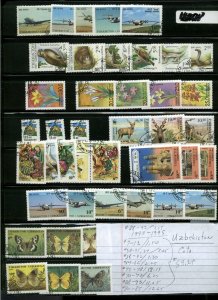 Lot, Uzbekistan on Stock Sheet, 1993/1995, Cat $59, Used