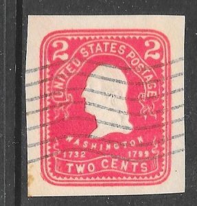 USA U385: 2c Washington, cut square, used
