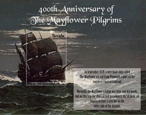 Tuvalu 2020 - The Mayflower Pilgrims - Souvenir Stamp Sheet - MNH