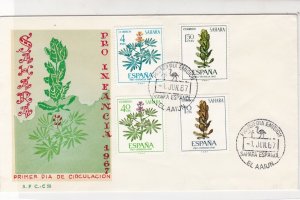 Spanish Sahara 1967 F.D.C. EL AAJUN Cancel Multiple Floral Stamps Cover R18047