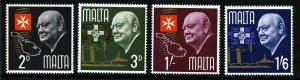 MALTA 1965 The Churchill Commemoration Set SG 362 to SG 365 MNH