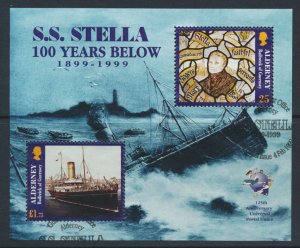 Alderney SG MSA124  SC# 127 Used Wreck of Stella  Ship see details & scan