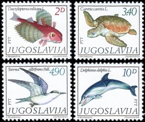 Yugoslavia 1980 Sc 1473-76 MNH Sea Creatures