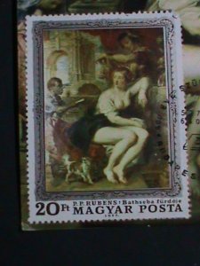 ​HUNGARY STAMP MAXICARD-1977-FAMOUS PAINTING MNH STAMP SHEET