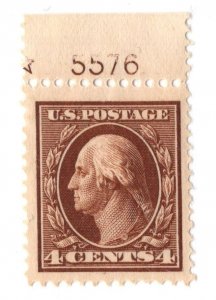 U.S. - 377 - Plate Number Single (5576 w/star) -  SUPERB - Hinged