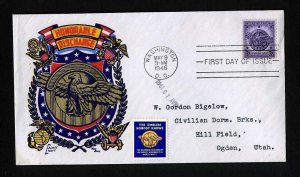 # 940 First Day Cover addressed with Cachet Craft cachet and label - 5-9-1946