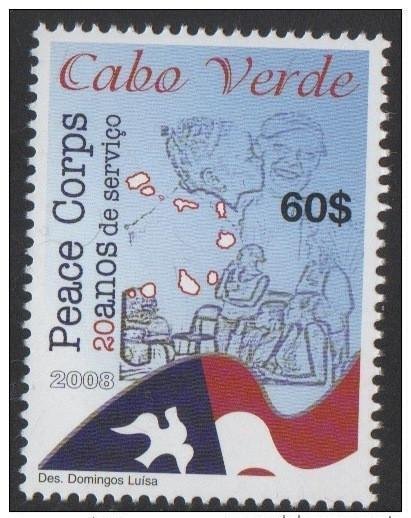 2008 Cape Verde Mi. 938 Corpo da Paz Colombe Peace Corps 1 val MNH-