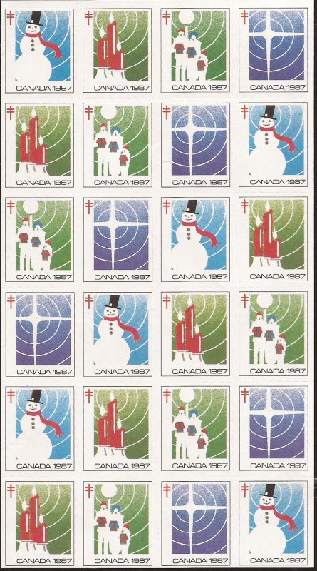 1987 Canada - Christmas Seal - MNH VF - MS (24)