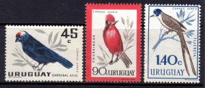 Uruguay 1962 Birds Mint MNH SC C248,C249,C251