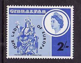 Gibraltar-Sc#182- id7-unused NH set-Our Lady of Europa-1966-