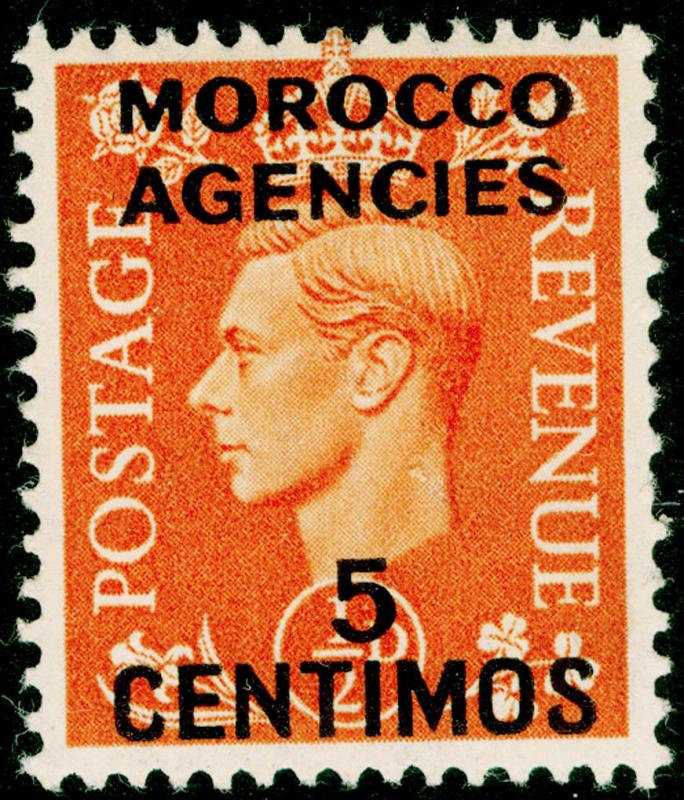 MOROCCO AGENCIES SG182, 5c on ½d pale orange, LH MINT.