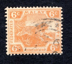 Federation of Malaya SC #45   VF, Used,  CV $4.00 .....  3700099/37/04