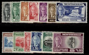 MONTSERRAT GVI SG123-135, 1951 complete set, M MINT. Cat £65.