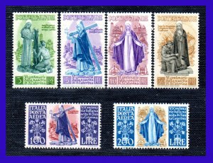 1948 - Italia - Scott n 489 - 492 + C 127 - C 128  - MNH - IT- 023 - 02