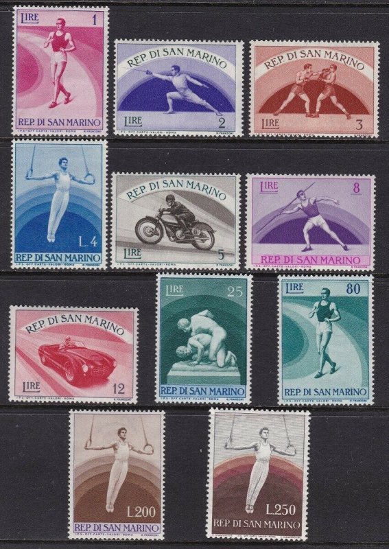 1954-55 San Marino, N° 409/418 + A Series Di 11 Values MNH