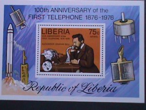 LIBERIA-1976 CENTENARY OF FIRST TELEPHONE S/S MNH VF WE SHIP TO WORLWIDE