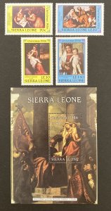 Sierra Leone 1986 #818-22, Christmas, MNH, CV $18.50