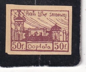 Central Lithuania   #   J1   unused imperf.