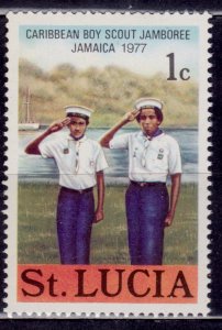 St. Lucia, 1977, Caribbean Boy Scout Jamboree, 1c, MNH**