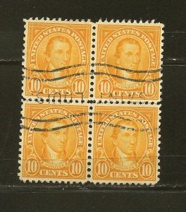 USA 562 Monroe Block of 4 Used