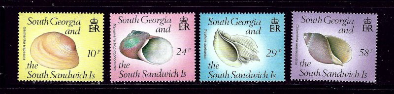 South Georgia 127-30 MNH 1988 Sea Shells