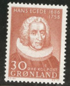 GREENLAND Scott 46 MNH** Missionary to Eskimos CV$10