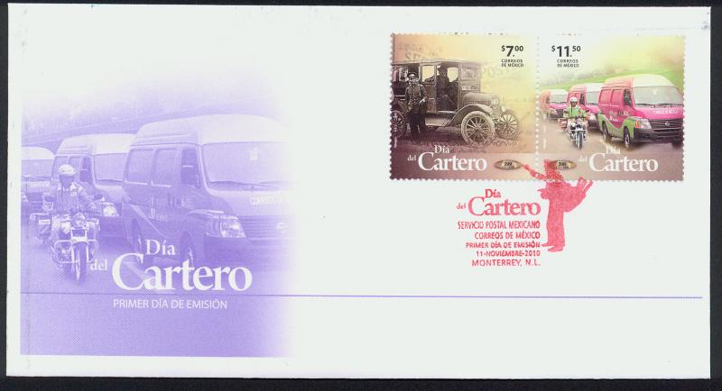 MEXICO 2705a, Cacheted FDC. Letter carrier's Day.