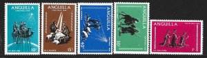 Anguilla, Scott #44-48; Christmas Issues, MNH